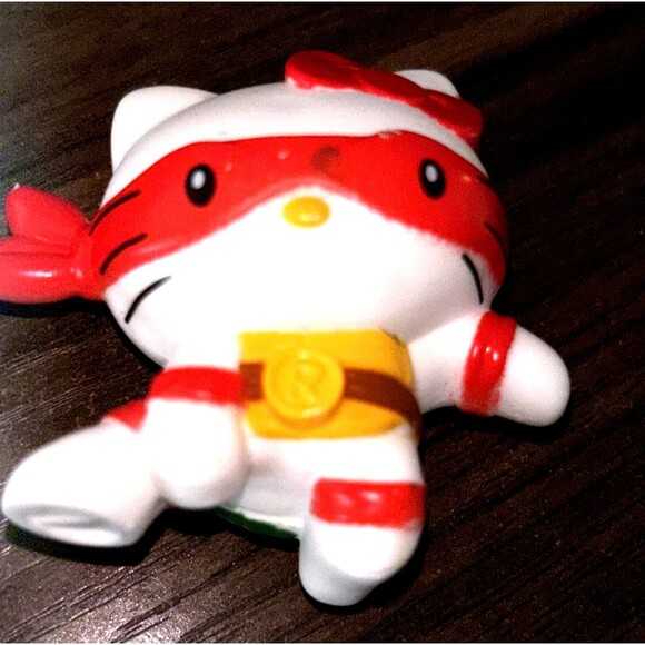 Hello Kitty Other - 2025 McDonalds Toy #4 HELLO KITTY X RAPHAEL WHITE Teenage Mutant Ninja Turtle